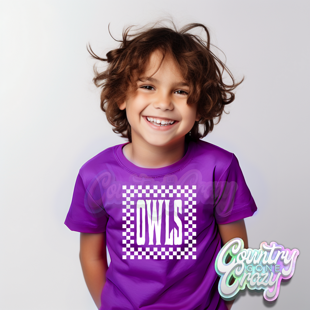 Owls - Check N Roll - T-Shirt-Country Gone Crazy-Country Gone Crazy