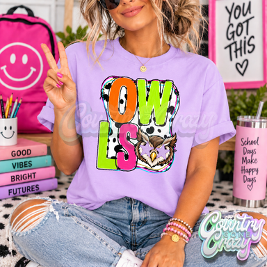 OWLS ** COLOR POP ** T-SHIRT-Country Gone Crazy-Country Gone Crazy