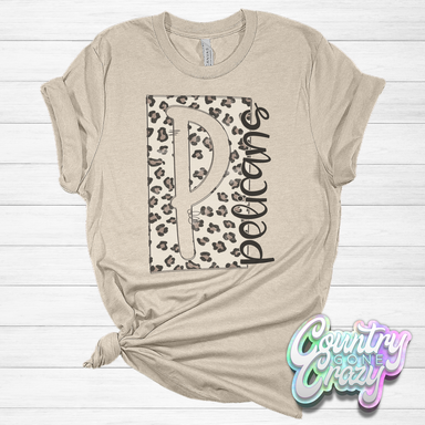 Pelicans - Boxed Leopard Bella Canvas T-Shirt-Country Gone Crazy-Country Gone Crazy