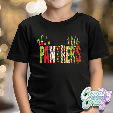 Panthers - Red/Green Grinch - T-Shirt-Country Gone Crazy-Country Gone Crazy