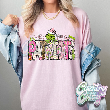 Patriots - Pink Grinch - T-Shirt-Country Gone Crazy-Country Gone Crazy