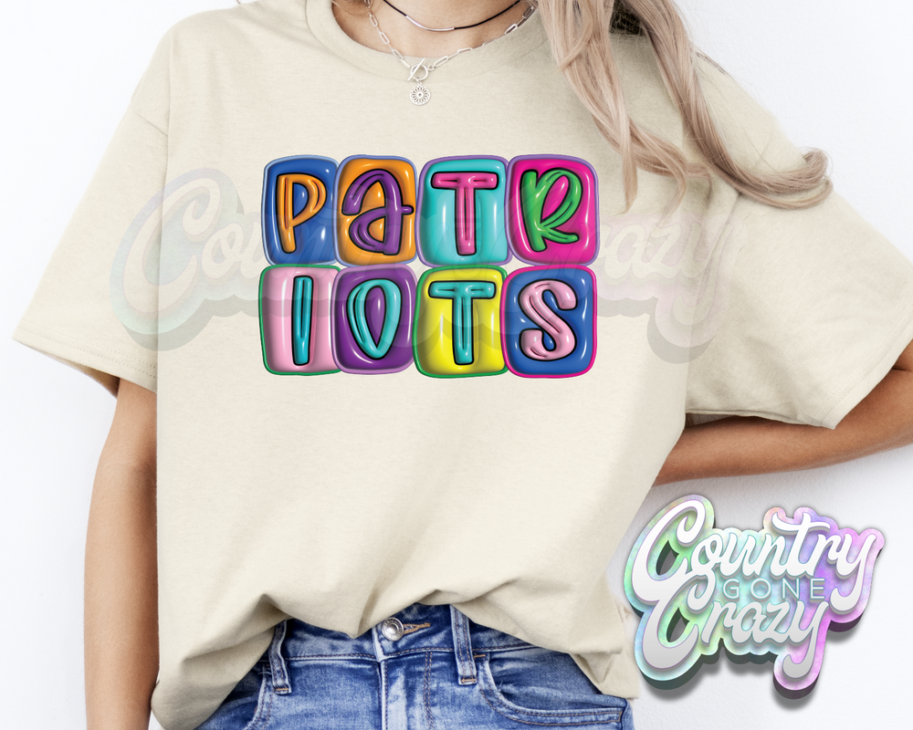 Patriots •• Bubble •• T-Shirt-Country Gone Crazy-Country Gone Crazy