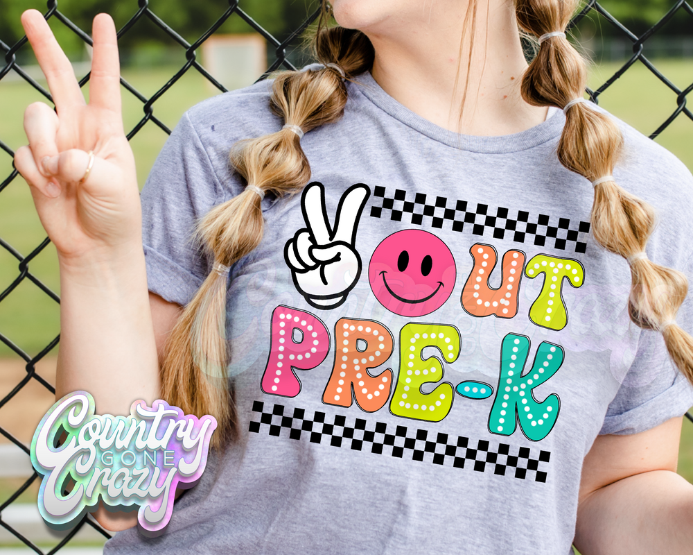 Peace Out Pre-K - T-Shirt-Country Gone Crazy-Country Gone Crazy