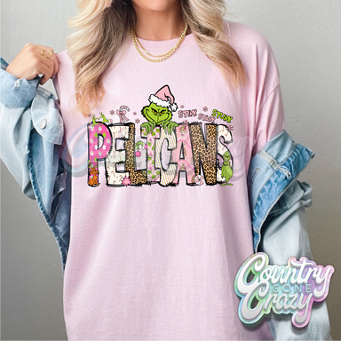 Pelicans - Pink Grinch - T-Shirt-Country Gone Crazy-Country Gone Crazy