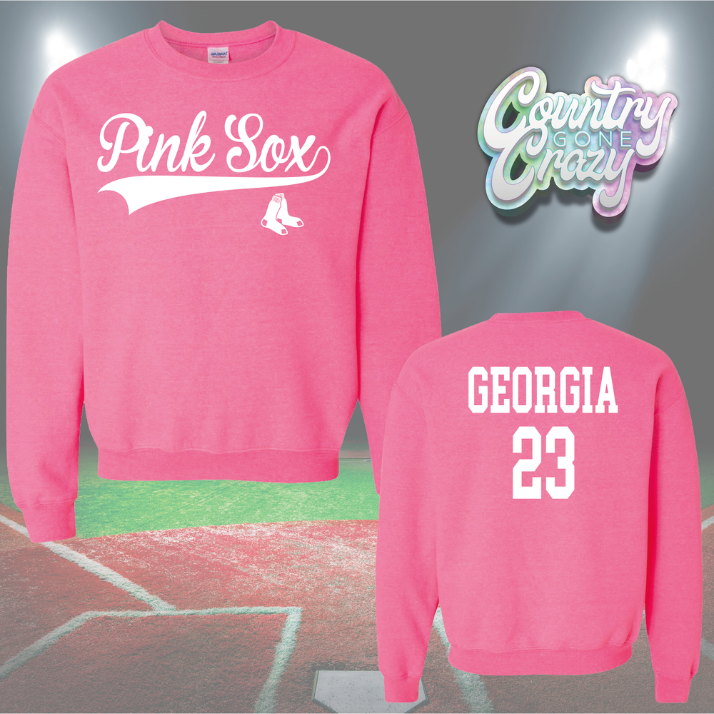 Pink Sox - Sweatshirt-Gildan-Country Gone Crazy