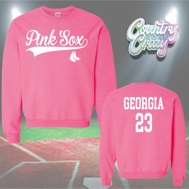 Pink Sox - Sweatshirt-Gildan-Country Gone Crazy