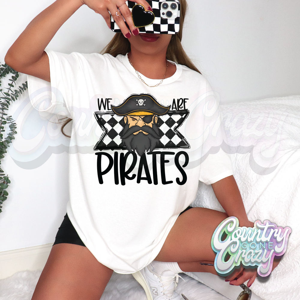 PIRATES •• WE ARE CHECKY MASCOTS •• T-SHIRT-Country Gone Crazy-Country Gone Crazy