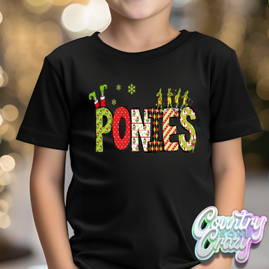 Ponies - Red/Green Grinch - T-Shirt-Country Gone Crazy-Country Gone Crazy