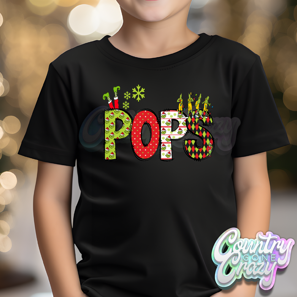 Pops - Red/Green Grinch - T-Shirt-Country Gone Crazy-Country Gone Crazy