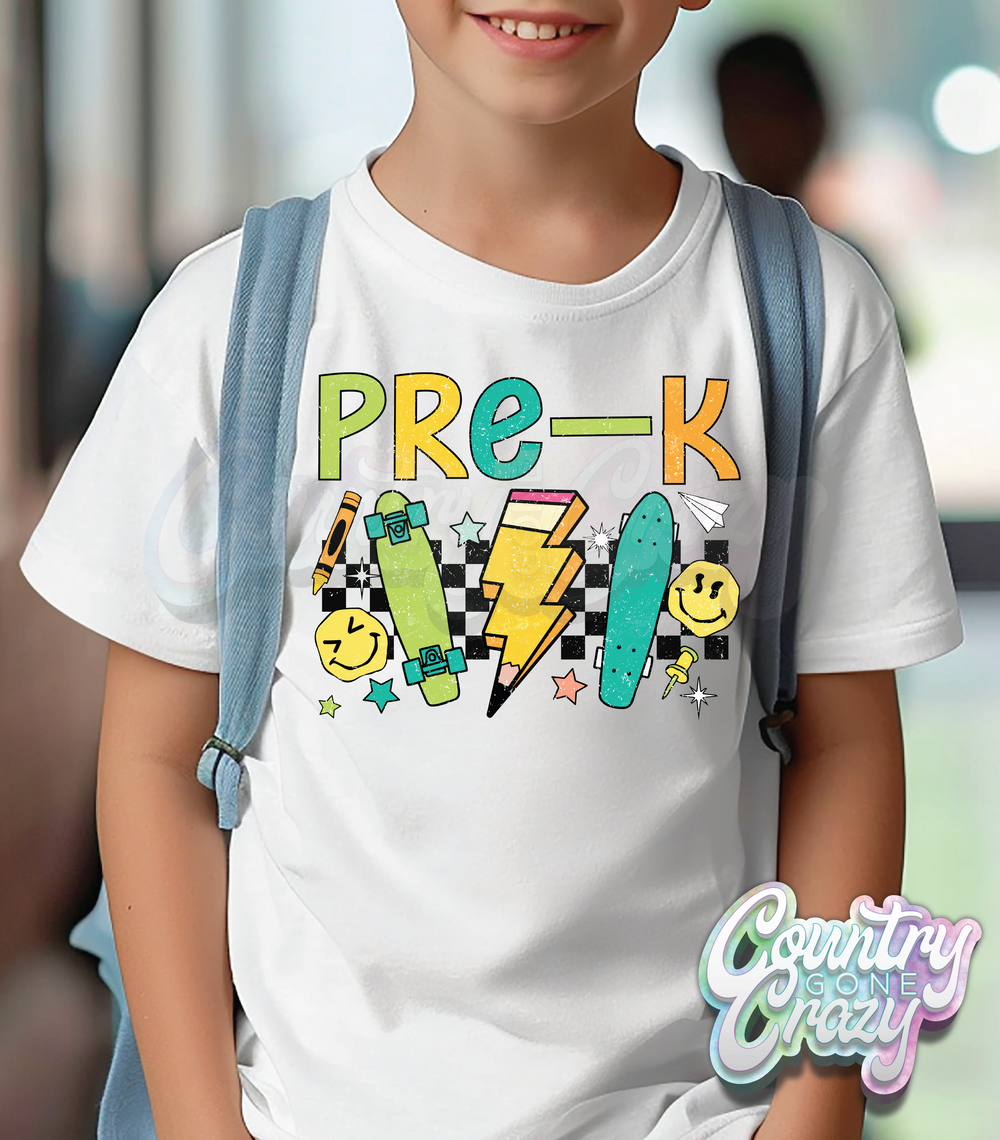 PRE-K // WHITE T-SHIRT-Country Gone Crazy-Country Gone Crazy