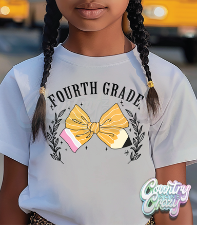 PREPPY - FOURTH GRADE / WHITE T-SHIRT-Country Gone Crazy-Country Gone Crazy