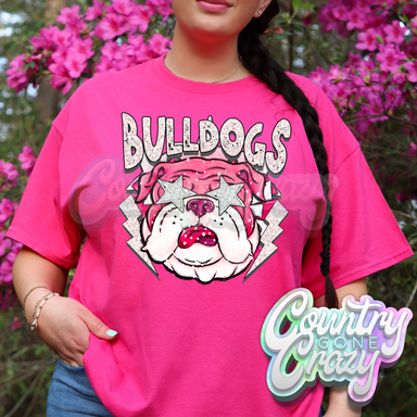 Bulldogs Preppy Pink T-Shirt-Country Gone Crazy-Country Gone Crazy