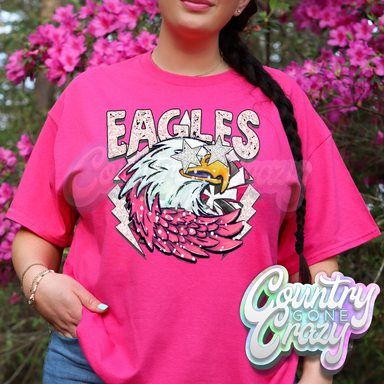 Eagles Preppy Pink T-Shirt-Country Gone Crazy-Country Gone Crazy