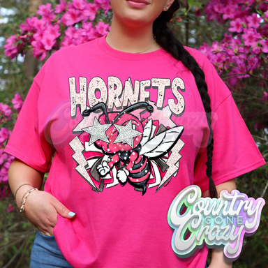 Hornets Preppy Pink T-Shirt-Country Gone Crazy-Country Gone Crazy
