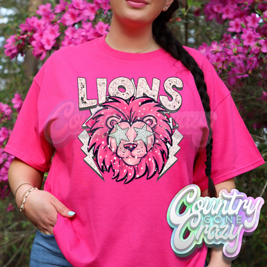 Lions Preppy Pink T-Shirt-Country Gone Crazy-Country Gone Crazy