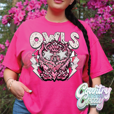 Owls Preppy Pink T-Shirt-Country Gone Crazy-Country Gone Crazy
