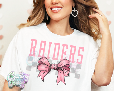 Raiders - Coquette Bow - T-Shirt-Country Gone Crazy-Country Gone Crazy