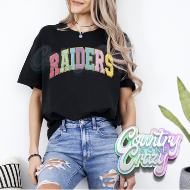 RAIDERS - Faux Chenille - T-Shirt-Country Gone Crazy-Country Gone Crazy