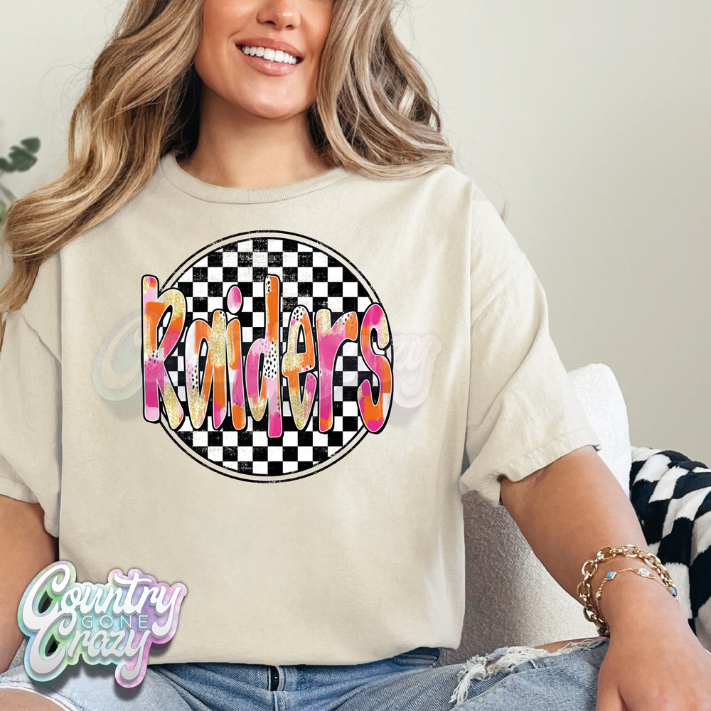 Raiders - Checkered Splash - T-Shirt-Country Gone Crazy-Country Gone Crazy