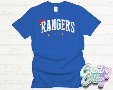 RANGERS - CHRISTMAS LIGHTS - T-SHIRT-Country Gone Crazy-Country Gone Crazy
