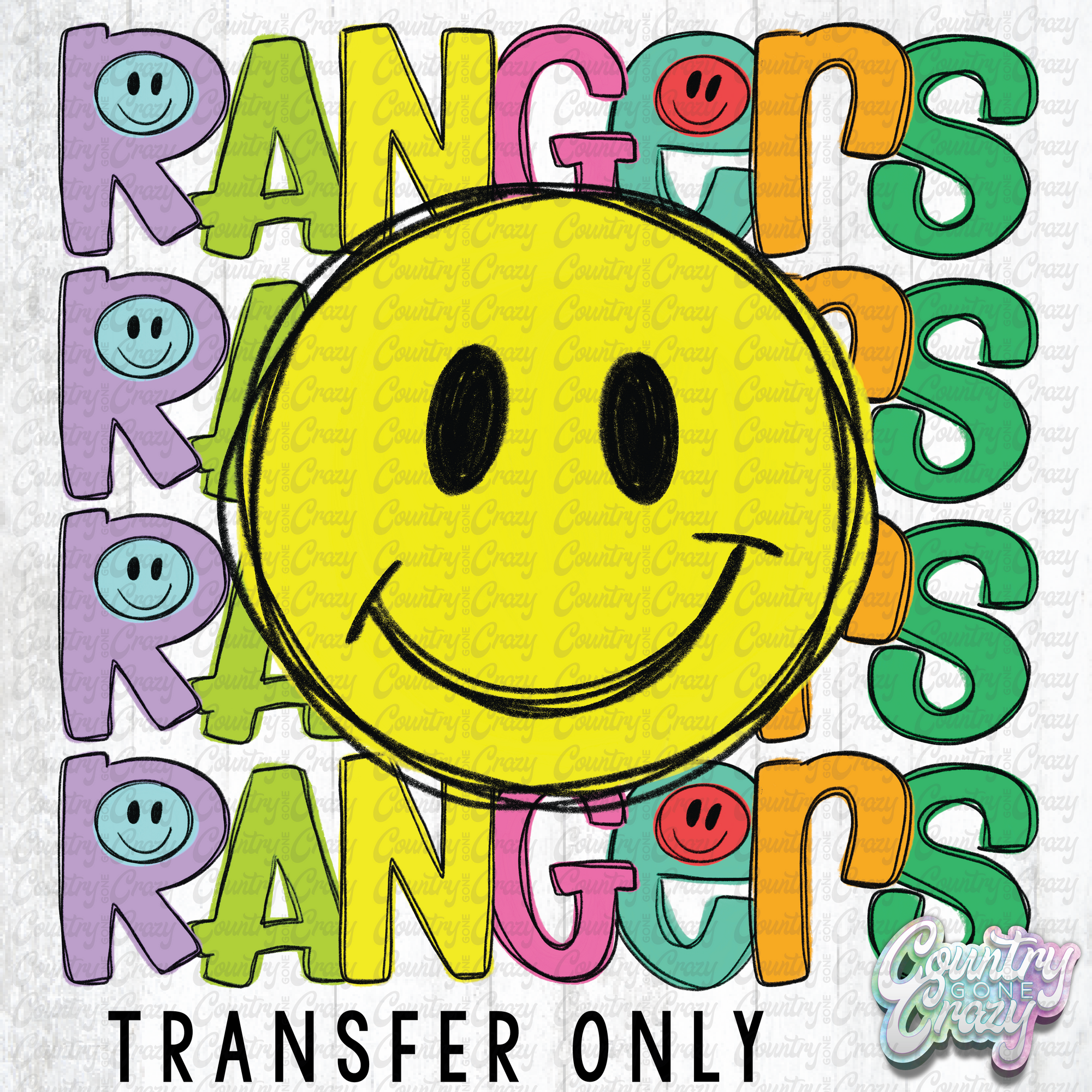 HT2576 | RANGERS SMILEY — Country Gone Crazy