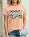 ROADRUNNERS ** BOHO WAVE** BELLA CANVAS HEATHER PEACH T-SHIRT-Country Gone Crazy-Country Gone Crazy