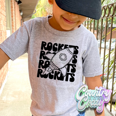 Rockets Mascot Stacked T-Shirt-Country Gone Crazy-Country Gone Crazy