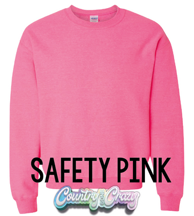 Adult Sweatshirt - Safety Pink-Gildan-Country Gone Crazy