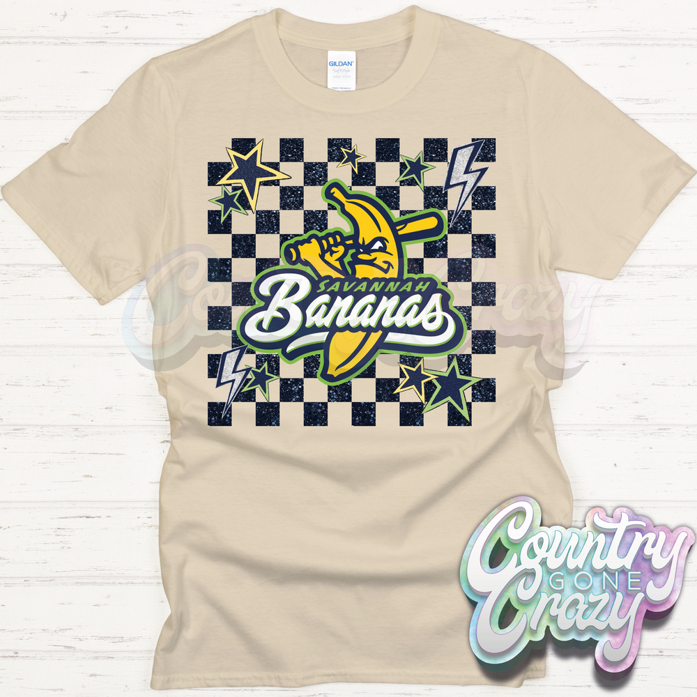 BANANAS <Checkered> - T-Shirt-Gildan-Country Gone Crazy