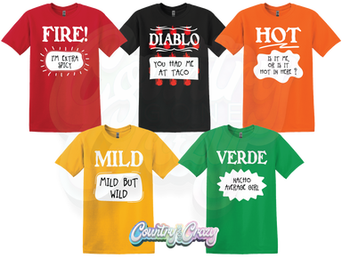 HOT SAUCES - HALLOWEEN T-SHIRTS-Country Gone Crazy-Country Gone Crazy