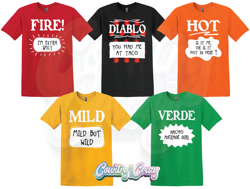 HOT SAUCES - HALLOWEEN T-SHIRTS-Country Gone Crazy-Country Gone Crazy