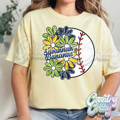 Bananas Floral - Comfort Colors - T-Shirt-Comfort Colors-Country Gone Crazy