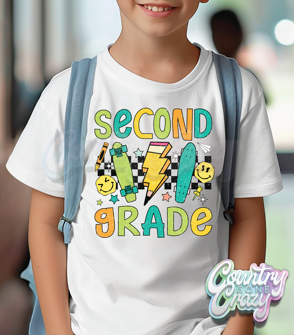 SECOND GRADE // WHITE T-SHIRT-Country Gone Crazy-Country Gone Crazy