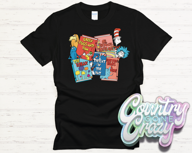 Dr. Seuss Books - T-Shirt-Country Gone Crazy-Country Gone Crazy