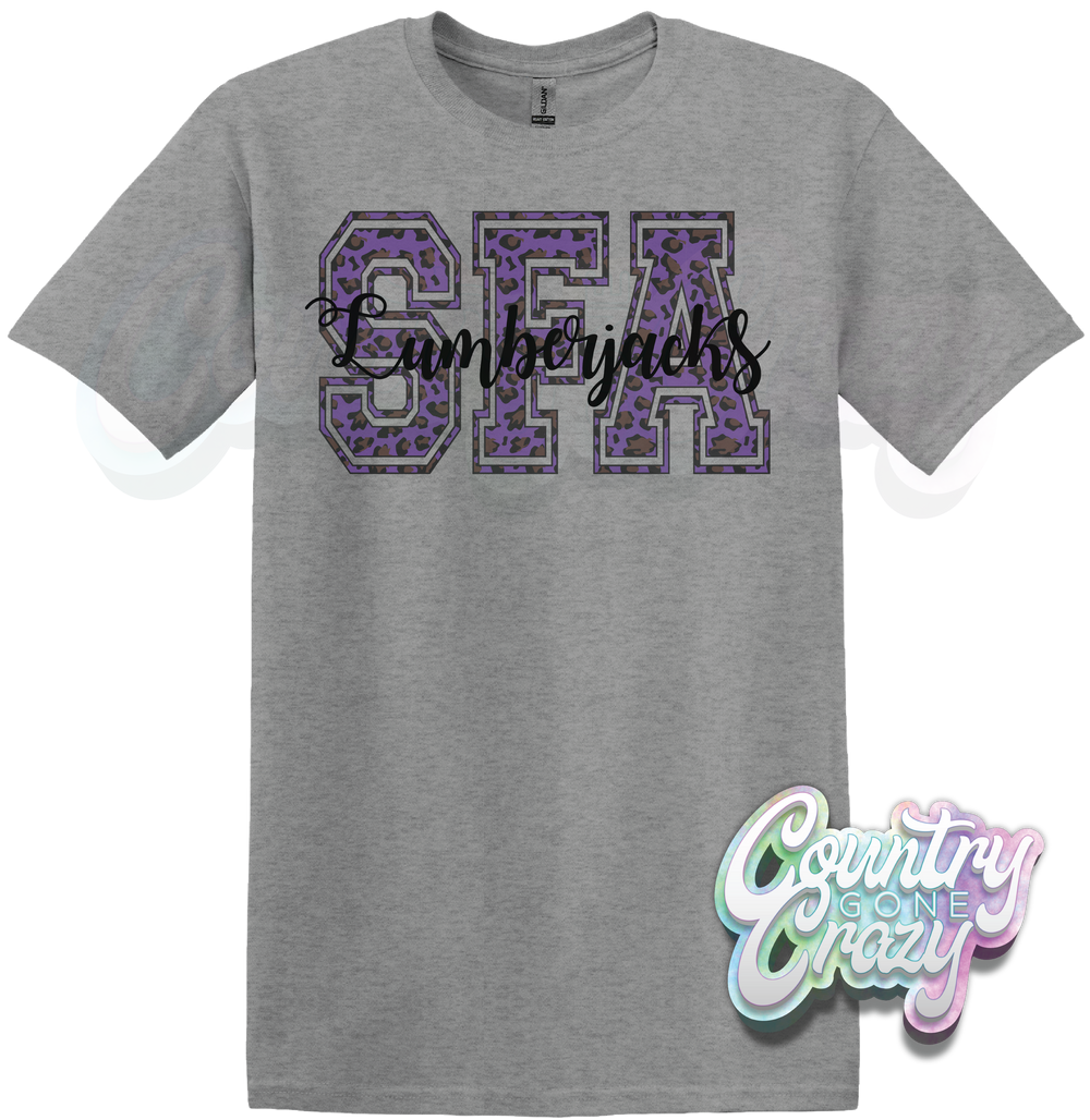 SFA LUMBERJACKS - SPORTS GREY T-SHIRT-Country Gone Crazy-Country Gone Crazy