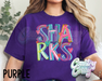 Sharks • Splash • T-Shirt-Country Gone Crazy-Country Gone Crazy