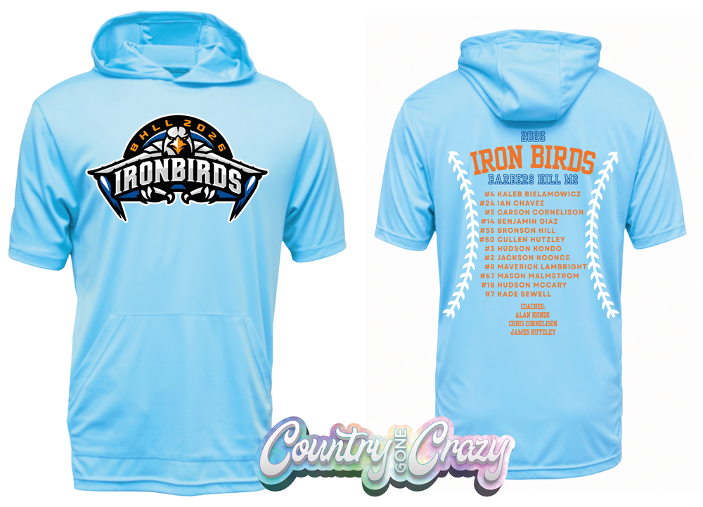 Iron Birds - Short Sleeve Hoodie-BAW-Country Gone Crazy