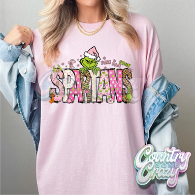 Spartans - Pink Grinch - T-Shirt-Country Gone Crazy-Country Gone Crazy