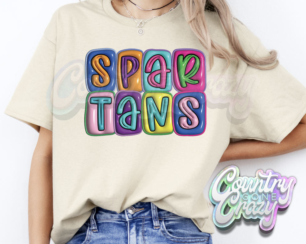 Spartans •• Bubble •• T-Shirt-Country Gone Crazy-Country Gone Crazy