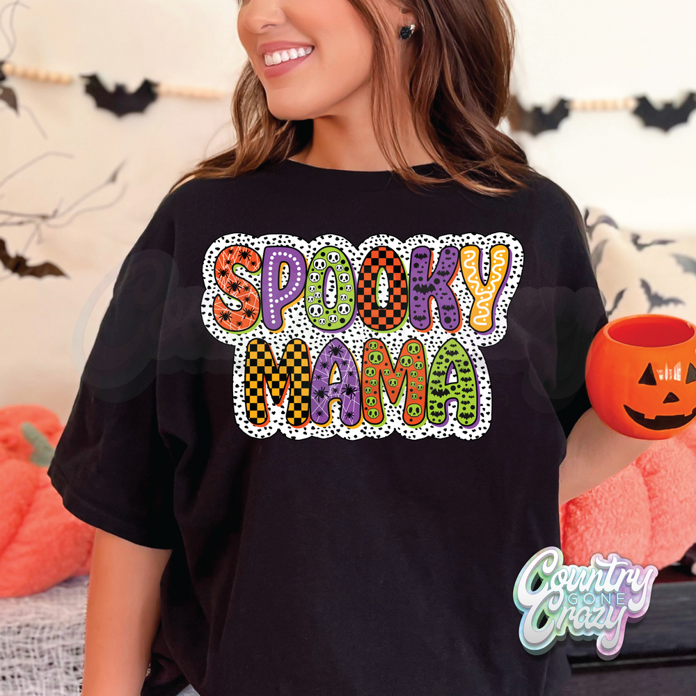 SPOOKY MAMA - BLACK T-SHIRT-Country Gone Crazy-Country Gone Crazy