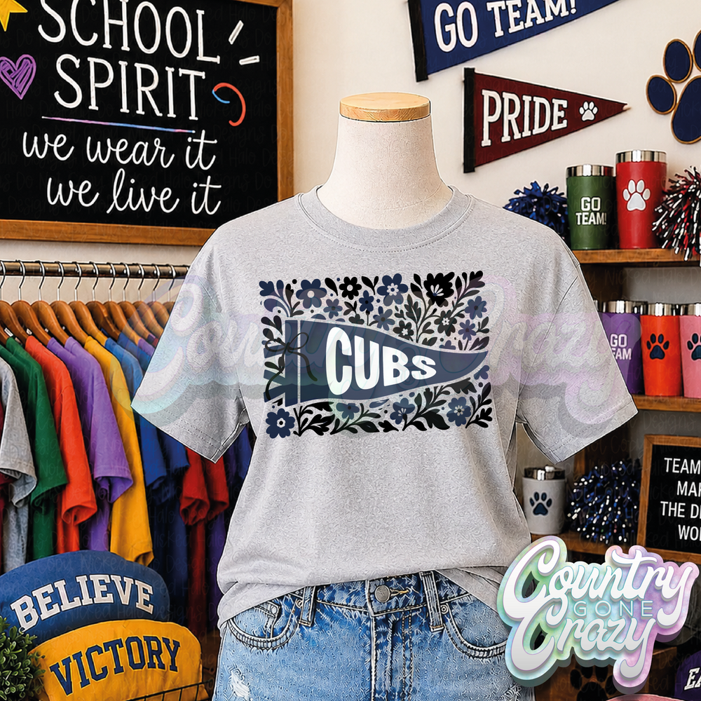 CUBS - FLORAL PENNANT