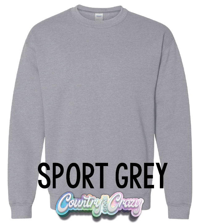 Adult Sweatshirt - Sport Grey-Gildan-Country Gone Crazy