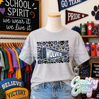 WOLVES - FLORAL PENNANT-Country Gone Crazy-Country Gone Crazy