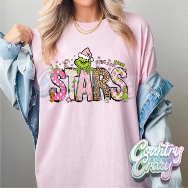 Stars - Pink Grinch - T-Shirt-Country Gone Crazy-Country Gone Crazy