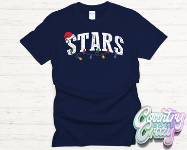 STARS - CHRISTMAS LIGHTS - T-SHIRT-Country Gone Crazy-Country Gone Crazy