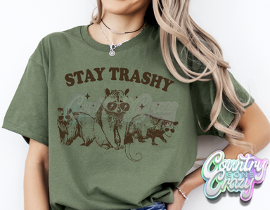 STAY TRASHY T-SHIRT-Country Gone Crazy-Country Gone Crazy