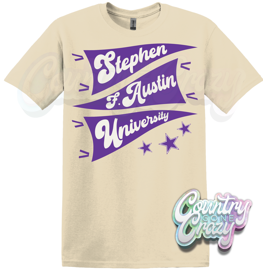 STEPHEN F AUSTIN - NATURAL T-SHIRT-Country Gone Crazy-Country Gone Crazy