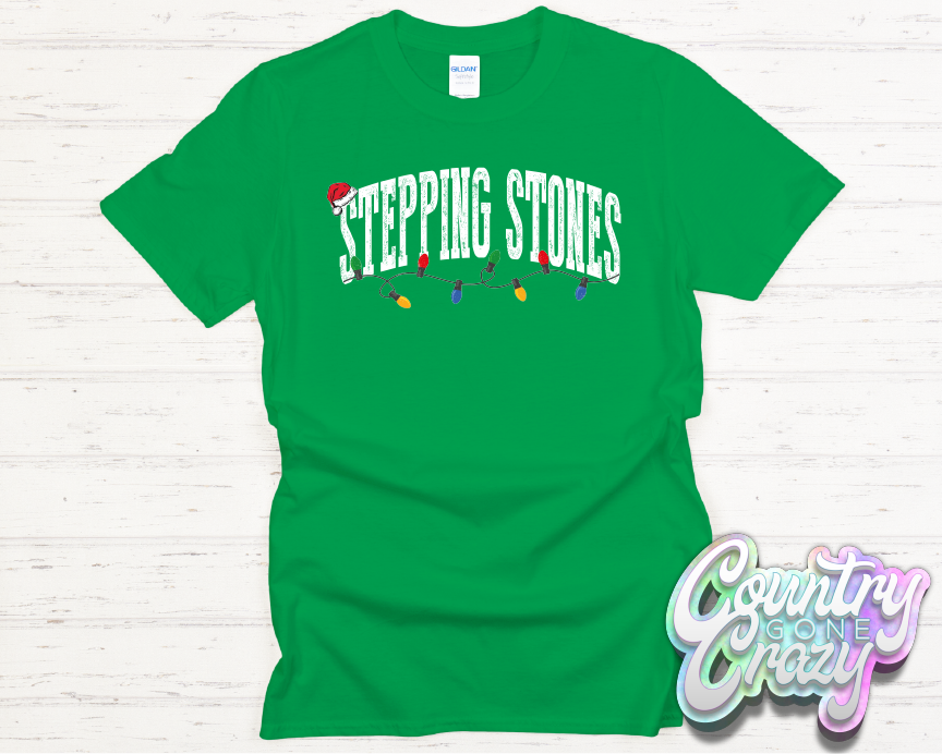 STEPPING STONES - CHRISTMAS LIGHTS - T-SHIRT-Country Gone Crazy-Country Gone Crazy