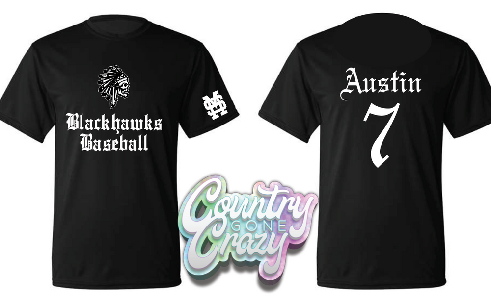 Blackhawks Baseball Shirt-Country Gone Crazy-Country Gone Crazy
