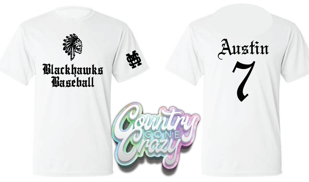 Blackhawks Baseball Shirt-Country Gone Crazy-Country Gone Crazy